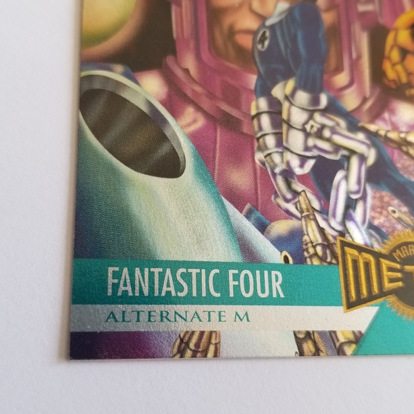 Vintage Marvel Metal trading card 1995 Fantastic Four Alternate M card #129 - Picture 12 of 13